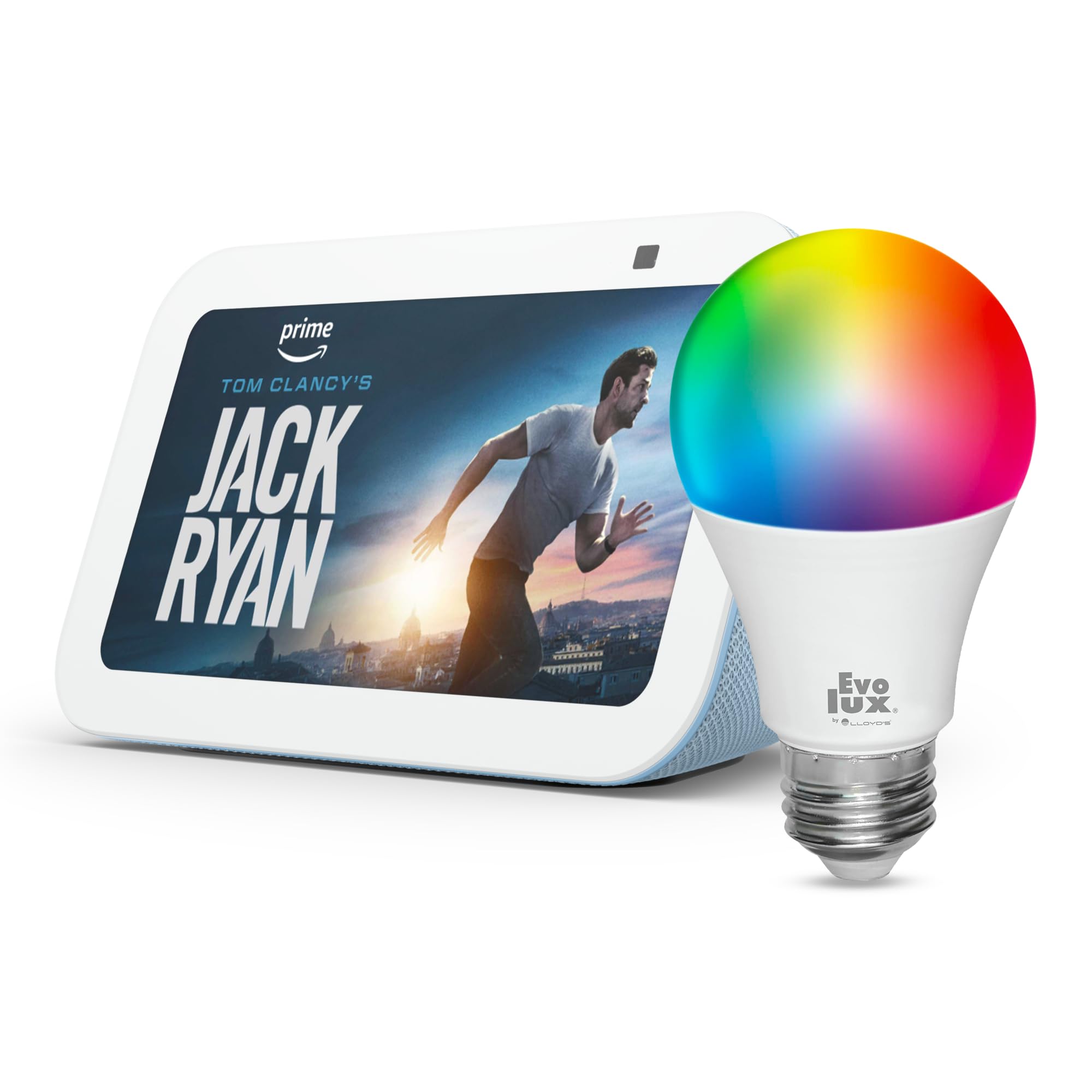 Echo Show 5 (3rd Gen, 2023 release) + Evolux Smart Bulb